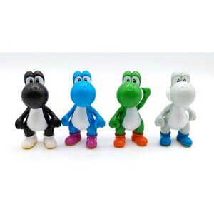 Lot of 4 Yoshi World of Nintendo 2.75" Figure Super Mario Bros JAKKS Pacific